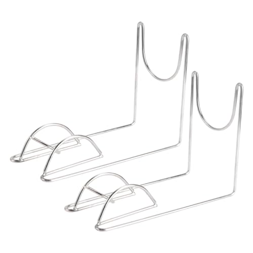 HEALSOPTHY 1 Paar Stiefelhalter shoe display schuhwanne schueregale shoe holder schuhanhänger Schuhregal Zeigen Schuhe Boot-Ausstellungsstand Schuhspeicherregal Rostfreier Stahl Silver