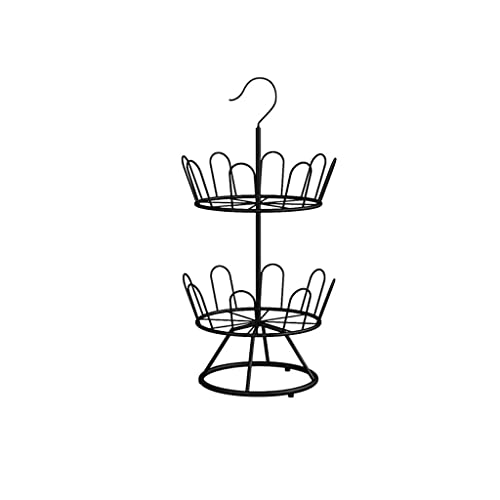 Schuh-Organizer-Regal, Schuhregal mit Haken, Schuhregal aus Eisen, Schuhschrank, perfekt für Balkon, Wohnzimmer, Schlafzimmer, Flur, Schuhregal, Schuhregal für den Eingangsbereich (schwarz) To pursue