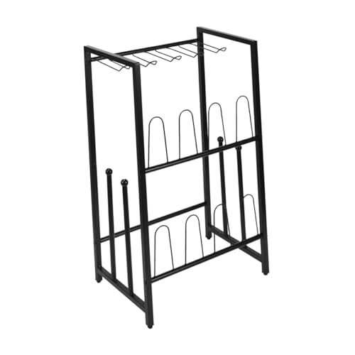 JISADER Metall Stiefelregal, Boot Shoe Rack, Freistehende Schuhregal, Stiefelhalter zum Hinstellen Outdoor, Schuhregal für Hohe Stiefel, Stabiles Stiefelständer für Schlafsaal Eingangsbereich