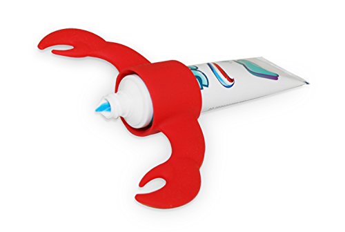 j me Lobster Zahnpastahalter, Silicone, red, 12.8x6x3.2 cm