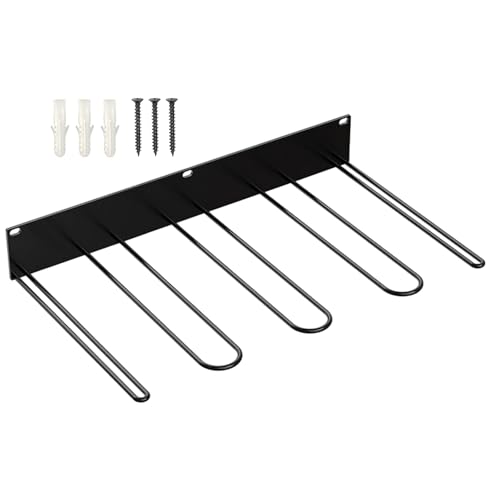 Stiefelständer, Wandmontage, hohe Stiefel, Metall, starker Stiefelhalter mit 3 Schrauben und 3 Erweiterungsrohren, Kofferraum-Organizer für Watschuhe, hohe Stiefel und mehr