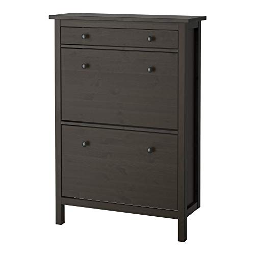 IKEA.. Schuhschrank, Kiefer, Schwarz-Braun