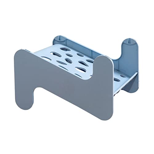 Mobestech 1 Stück Schuhhalter aus Kunststoff Schuhorganisator Gestell Schuhe schuhhalter platzsparend platzsparendes schuhregal stapelbares Schuhregal schuhschrank versorgung Plastik pp Blue