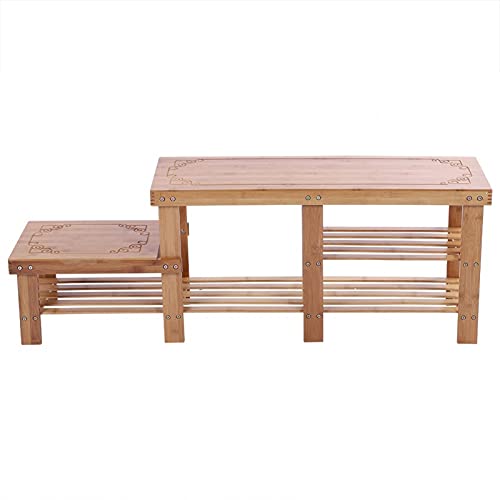 TANKE Holz Schuhbank Lagerregal Holz Erwachsene Kinder Schuh Bänke Racks 48,81 x 10,63 x 17,72 Zoll