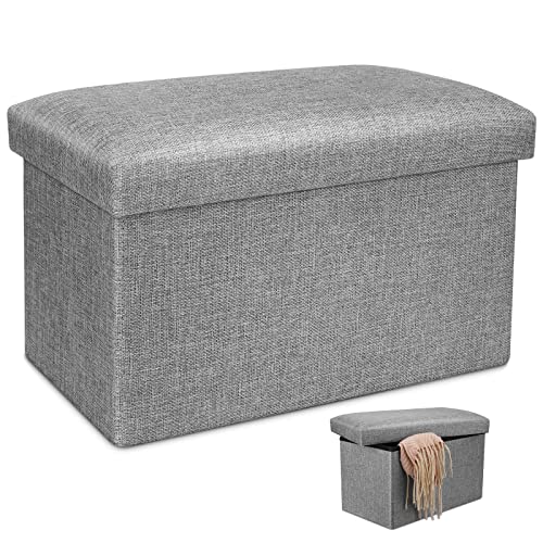 Venga amigos Faltbarer Sitzbank 40 x 25 x 25 cm Aufbewahrungsbox Fußablage Sitzbank mit Stauraum Multifunktion Sofa Aufbewahrungsbox Sitzhocker für Schlafzimmer Flur Wohnzimmer Gang