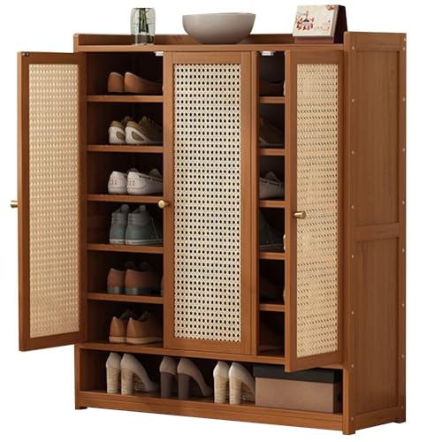 Modern Schuhschrank Schmal Platzsparend Schuhkipper,Holz Schuhregal Slim Platzsparend Weiß Schuhregal Mit 3 TüRen,FüR Eingangsbereich Flur