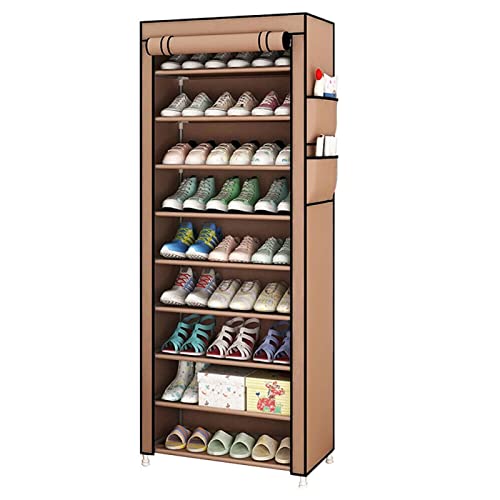 MorNon 9 Ebenen Schuhregal Schmal 58x28x160cm Schuhregal Schuhschrank Schmal Shoe Rack Schuhablage SchuhstäNder für 40 Paar Shoe