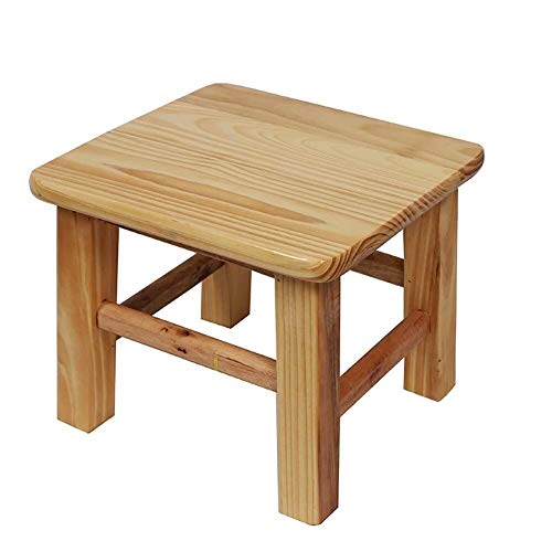 Fußschemel Fußhocker Holz Tritthocker Sofahocker-Eiche Kleine Quadratische Hocker Massivholz Moderne Einfachheit Ändern Schuhbank Haushalt Wohnzimmer Kind TINATOPWIDE ( Color : A , Size : 30*30*35cm )