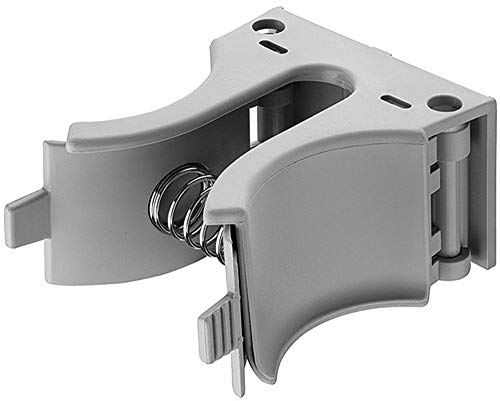 Gedotec Stiefelhalter Wand-Schuhhalter zum Schrauben | Stiefelspanner Kunststoff silber matt | Wand-Aufhänger für Stiefel, Schuhe | 1 Stück Stiefel-Klammer Garderobe inkl. Befestigungsmaterial