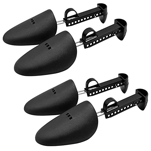 2 Paar Schuhspanner aus Kunststoff, verstellbare Länge, Schuhspanner für Damen, Stiefelhalter, Absätze, Sportschuhe, Formunterstützung, Formunterstützung, Schuhe (schwarz)
