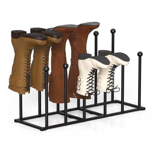 Schuhregale, Schuhaufbewahrung, freistehend, passend für 6 Paar Stiefel, Organizer, Stiefelhalter, um sie gerade zu halten, für Schlafsaal, Schrank, Eingangsbereich, Schlafzimmer, Terrasse,