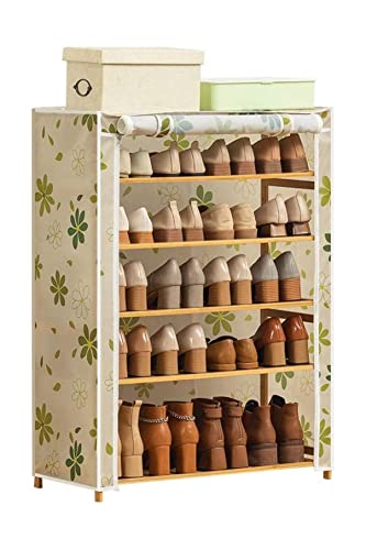 ZBOYZ Schuhregale Schuhregal Fünfstöckiger Schuhaufbewahrungs-organisator-schrankturm Mit Stoffbezug Schlafzimmer Schuhschrank
