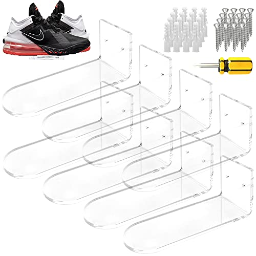 Prolee 8 Sets schwebende Schuhregale für Wand, klares Acryl-Schuhdisplay für Sneaker, extra dick mit Schrauben und Dübeln