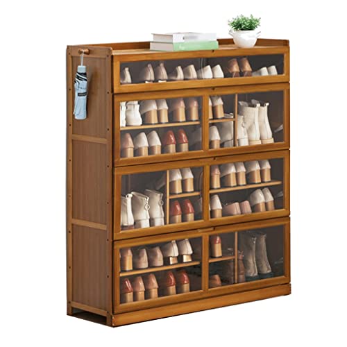 DIANDIAN Schuhregal Schuhständer Holzschuh-Lagerschrank 7 Tier-Schuhständer for Den Eingang Hält 17-35 Paare Schuh- Und Stiefel Regal Organizer, 3 Größe Schuhaufbewahrung (Color : 100cm/39.3in)