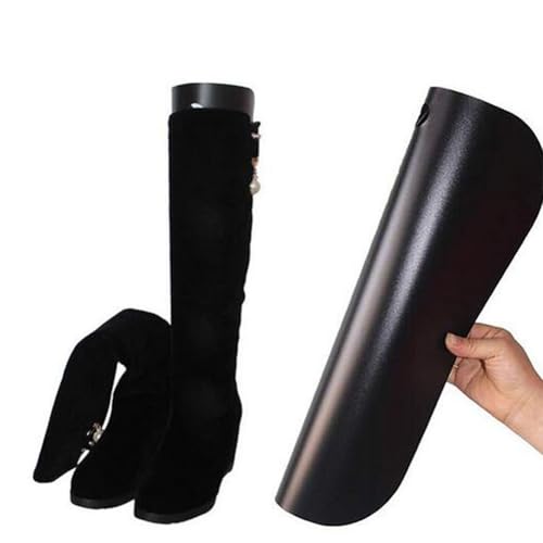 2 Paar 16-Zoll-Schwarz-Kunststoff-Stiefelbaum-Former-Formeinsätze Langer automatischer Ständer-Unterstützungsformungswerkzeug Hoher kurzer Stiefel Kniehohe Schuhe Stiefelhalter für Unisex