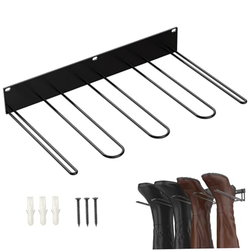Generisch Stiefelregal robustes Metall vorgebohrte Wandaufbewahrung Stiefelaufhänger Stiefelhalter Wand-Schuhregal 41,9 x 23,9 x 6,1 cm korrosionsbeständiges Schuhregal für drinnen und draußen