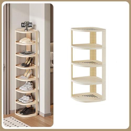 Mehrschichtiges Schuhregal, stapelbar, Schuh-Organizer für Schrank, Kunststoff, vertikaler Schuhhalter für den Eingangsbereich, platzsparend, schmaler Schuhschrank