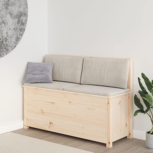 Festnight Sitzbank mit Stauraum Aufbewahrungsbank aus Holz Schuhbank Sitztruhe Aufbewahrungstruhe Bank Mit Stauraum Truhenbank Mit Stauraum Braun 110 x 41 x 76.5 cm Massivholz Kiefer