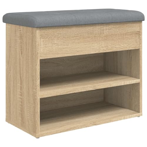 vidaXL Schuhbank Sonoma-Eiche 62x32x50 cm Holzwerkstoff