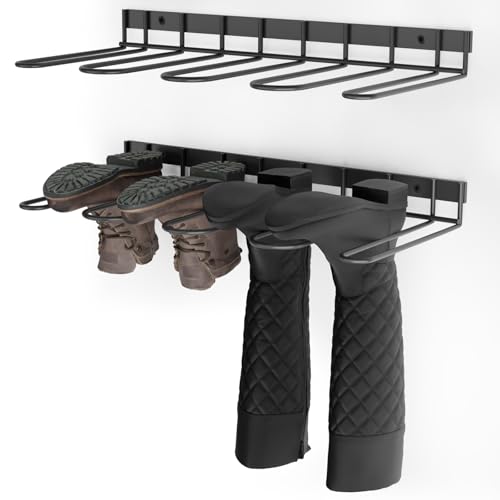 Wandhalterung Sibosen Stiefelhalter,2 Stück Schuhhalter Wand Metall,Stiefelaufhänger,Schuhregal für Stiefel,Cowboystiefel-Organizer,hohe Stiefel für Schrank, Eingang, Outdoor,Garage