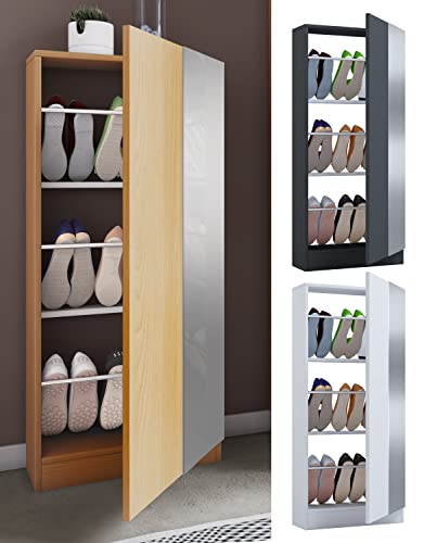 VCM Holz Schuhschrank Schuhkommode Schuhregal Schuhständer Fulisa L Spiegel Buche