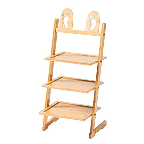 GHCXY Schuhständer Organizer, Kreative Lagerung Kinder Schuhe Schrank Staubstaub Racks Niedlichen Holz Farbe Schuhregal Und Regalschuh Kabinett Sammeln Sie Sonnenbrüche Lagerständer,4 Schichten,4 Sch