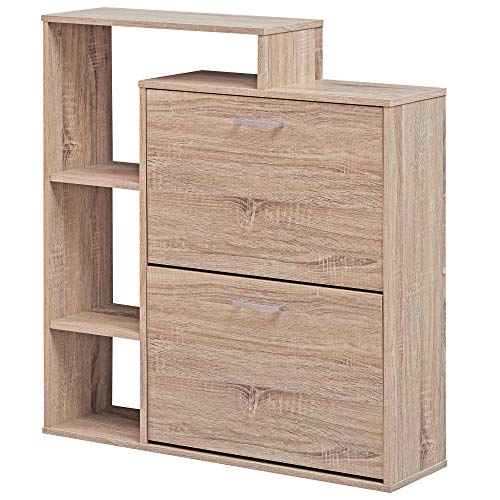 Schuhschrank Schuhregal Schuhkipper Schuhkommode 80x95 cm Flur Kiefer Holz natur Schuhschrank Schuhregal Schuhkipper Schuhkommode 80x95 cm Flur Kiefer Holz natur
