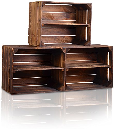 Schuhregal aus Weinkisten / Kisten