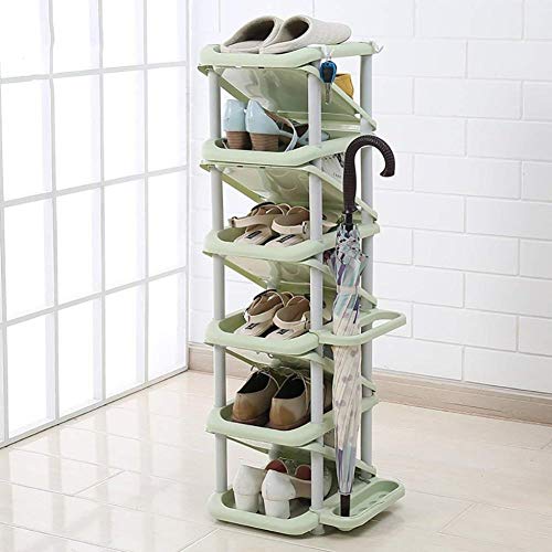 LINlizhong Schuhregal Einstellbare Kunststoff Kinder Regal mit 11 Ebenen der modernen, minimalistische Plastik for 11 Schuhe, 4 Schirme 28 * 32 * 101 cm (Size : E)