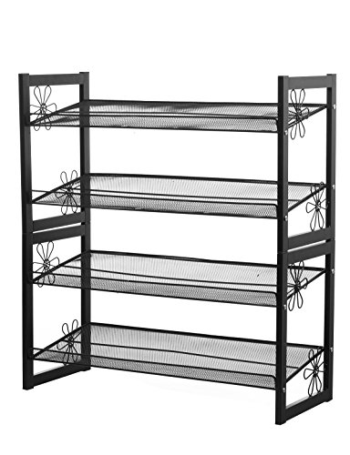 Schuhregal aus Eisen Schmiedeeisen mit Schnörkel und Verzierungen