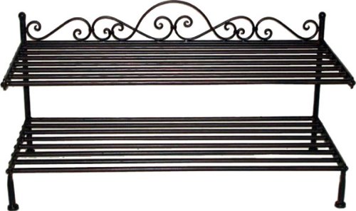 Schuhregal aus Eisen Schmiedeeisen mit Schnörkel und Verzierungen