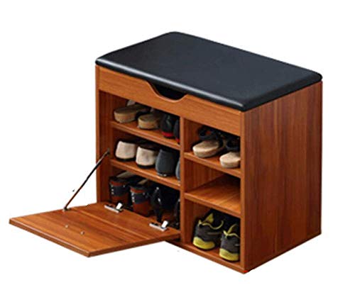 KALOY， Solid Wood Shoe Cabinet Mehr Schicht Schuh Bank Sitzen Wohnzimmer Speicher Stocker Stool (80CM)