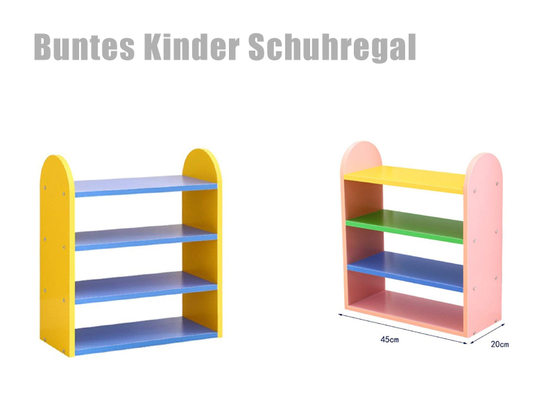 Buntes Kinder Schuhregal