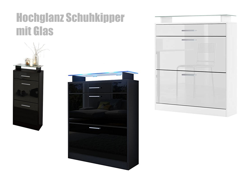 Glas Hochglanz Schuhkipper