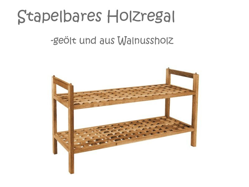 Holz Schuhregal stapelbar