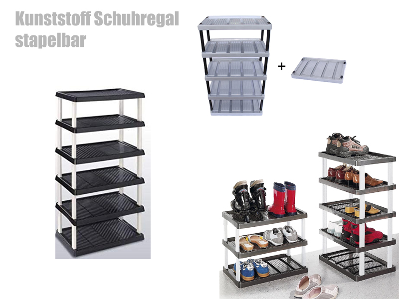 Schuhregal Kunststoff stapelbar