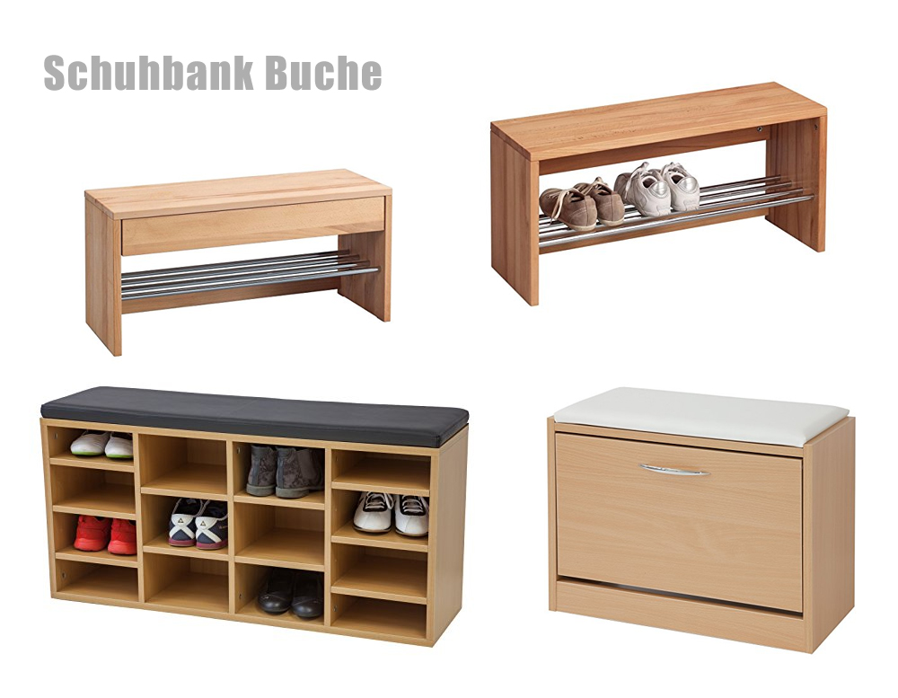 Schuhbank Buche Kernbuche