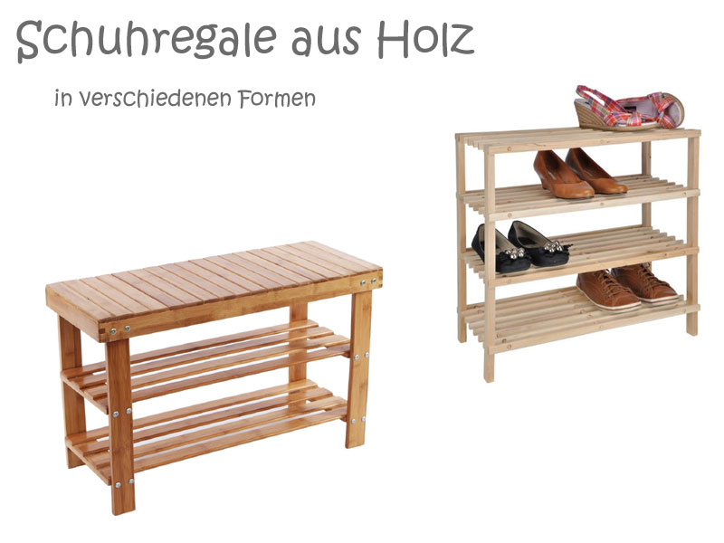 Schuhregal aus Holz