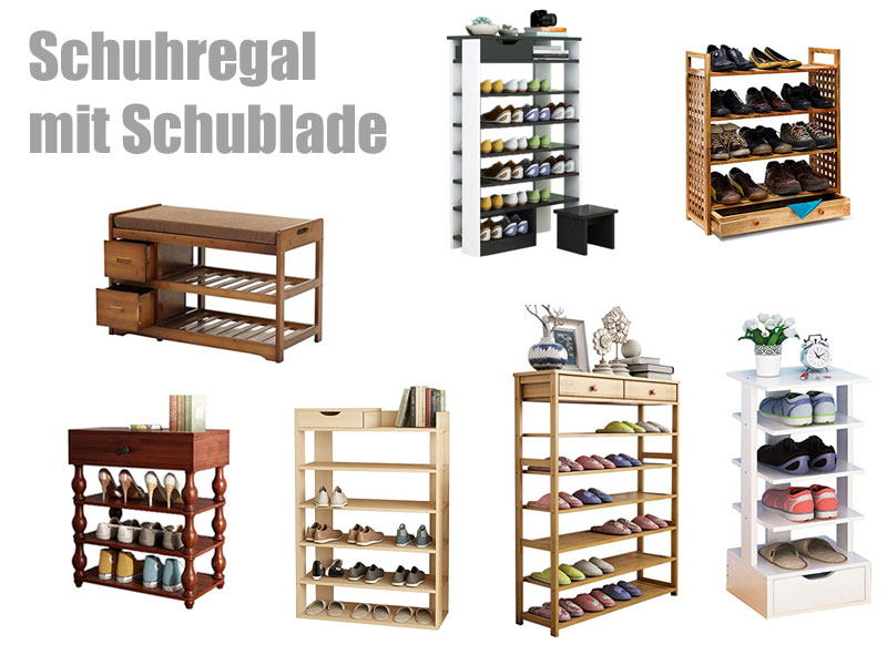 Schuhregal mit Schublade